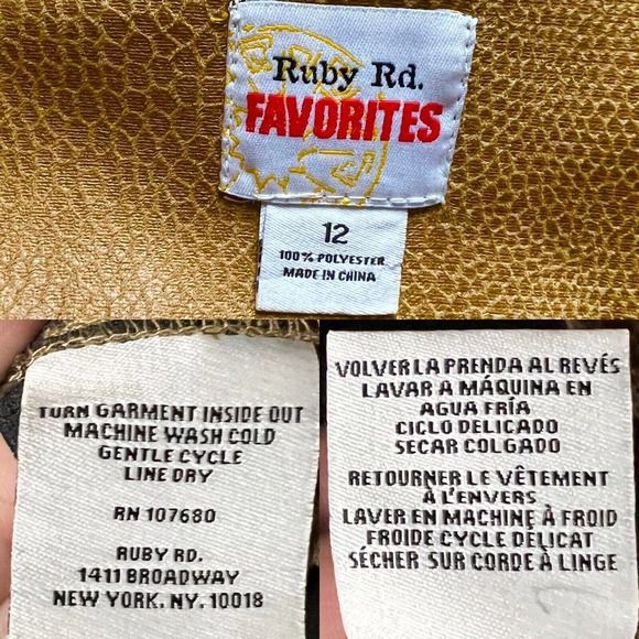 Ruby Rd. Favorites Women's Tawny Faux Suede Lizard Print Jacket Sz 12 - Picture 11 of 11